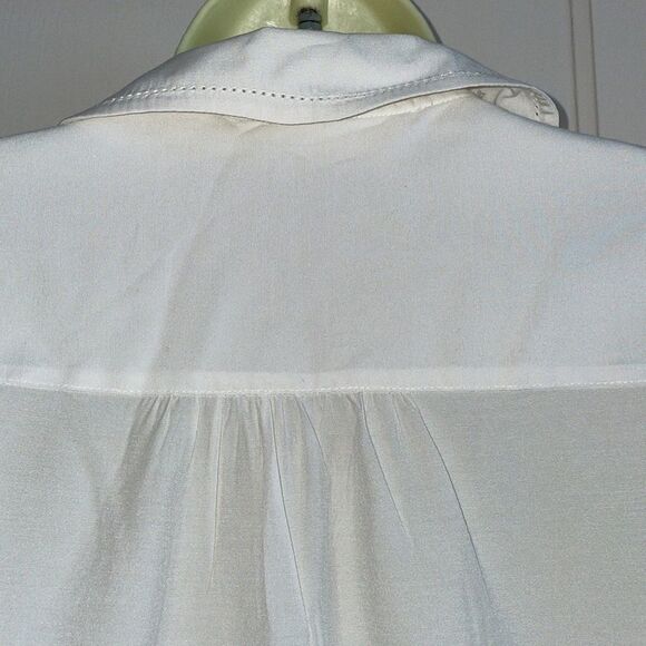 Vtg 90s Susan Bristol petites white blouse with pine needle embroidery - Picture 9 of 13